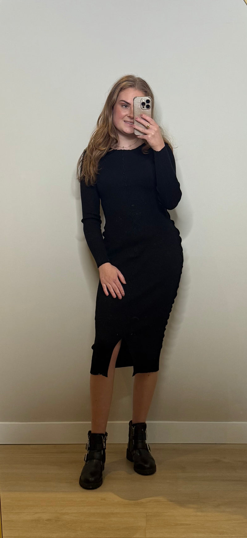 Ribbed midi dress